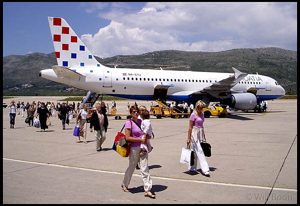 Holidaymakers arriving in Dubrovnik