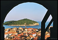 View from inside the Mincenta Tower, the old town, Dubrovnik