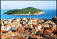 View from the top of the Mincenta tower inside the old town, Dubrovnik