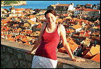 Blandine catches some sun in the old town, Dubrovnik