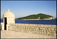 Lokrum island as seen from the old town, Dubrovnik