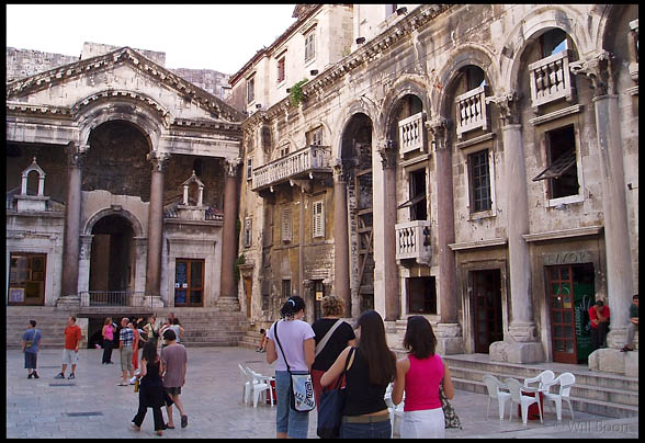 The Peristyle: picturesque square, Diocletian Palace, Split, Croatia