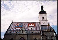 Painted-tile roof of St Mark's Church