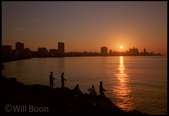 Sunset over the Malecon, Havana, Cuba