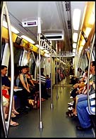 Interior of a Singapore subway train