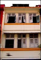  The veneer shutters of an old Chinese house, Singapore