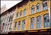  Decorative and colourful building facades of old Chinese houses, Singapore