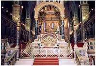 Decorative, marbled altar of Matthias Church, Budapest