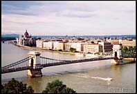 Budapest's oldest bridge spanning the river danube, The Chain Bridge Pest