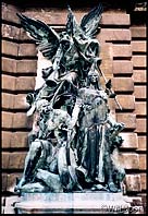 Medieval statue sculpture, Castle Hill, Budapest
