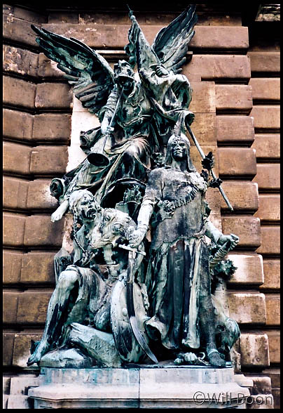 Medieval statue, Castle Hill, Budapest