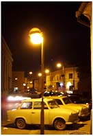 Trabant by streetlight