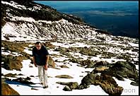 Hiking up to the volcanic crater lake, Mount Ruapehu, 2672 meters