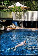 Relaxing in the pool, Contiki Resort, Great Keppel Island, Queensland