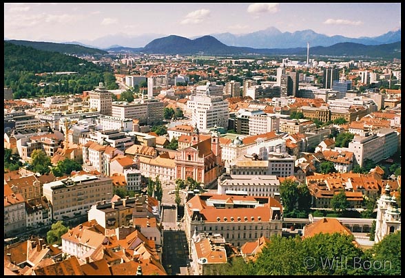 View from the top of Ljubljana Castle, Slovenia