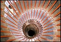 Escaliers en spirale du château de Ljubljana, Slovenie