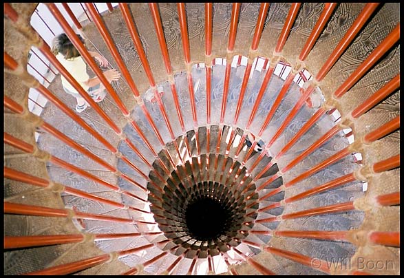 Spiral staircase inside Ljubljana Castle