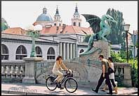The Drgaon Bridge, Ljubljana, Slovénie