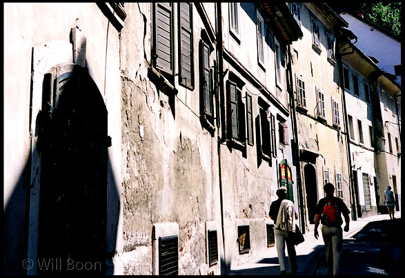 Studentovska Ulcia, which leads to Ljubljana Castle